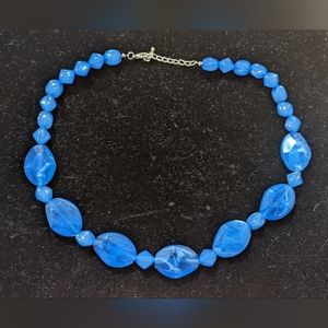 Blue Resin Necklace